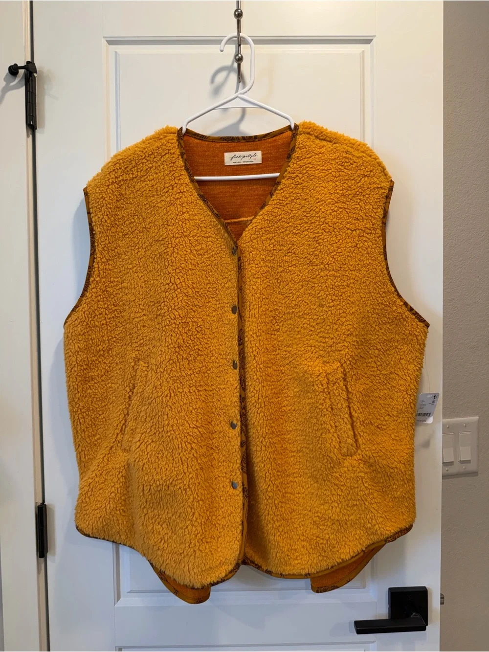 Free People Golden Honey Sherpa Vest